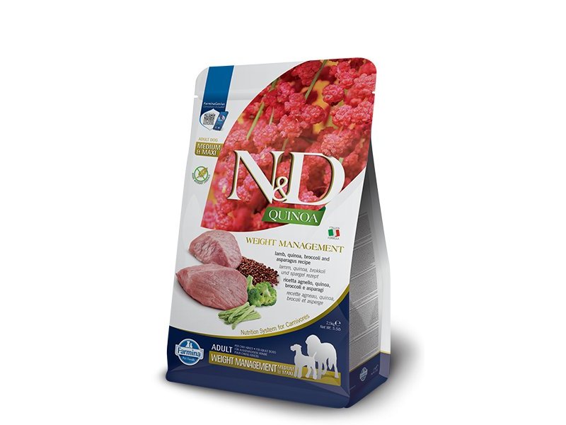 N&D Adult Weight Management Agnello e Quinoa Medium Maxi grain free crocchette cane