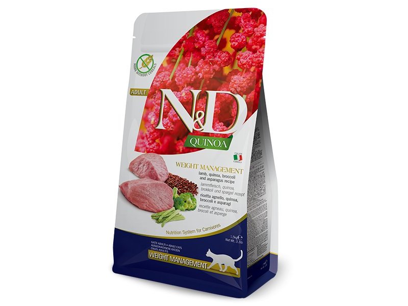 N&D Weight Management Agnello e Quinoa Grain Free crocchette gatto
