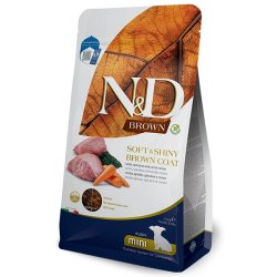 N&D Brown Coat Puppy Mini Agnello 1,5kg crocchette per cane con manto scuro