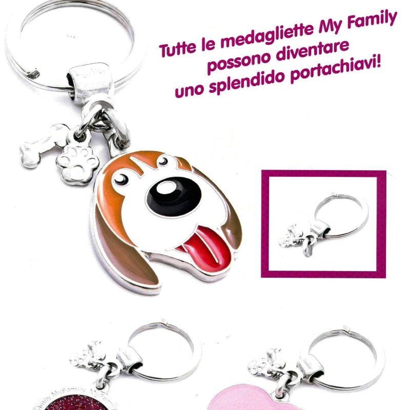 My Family Portachiavi con Charms - AquaZooMania Shop