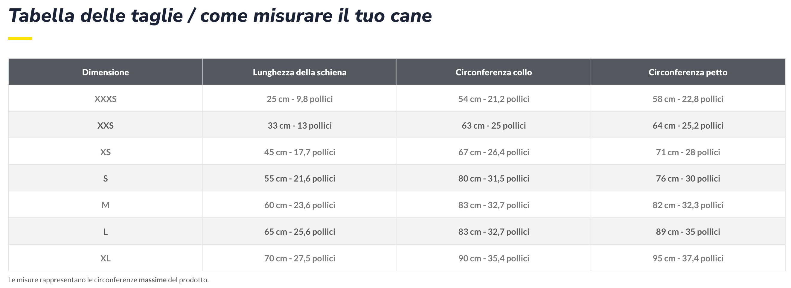 Axaeco Ice-Olation 2.0 taglie